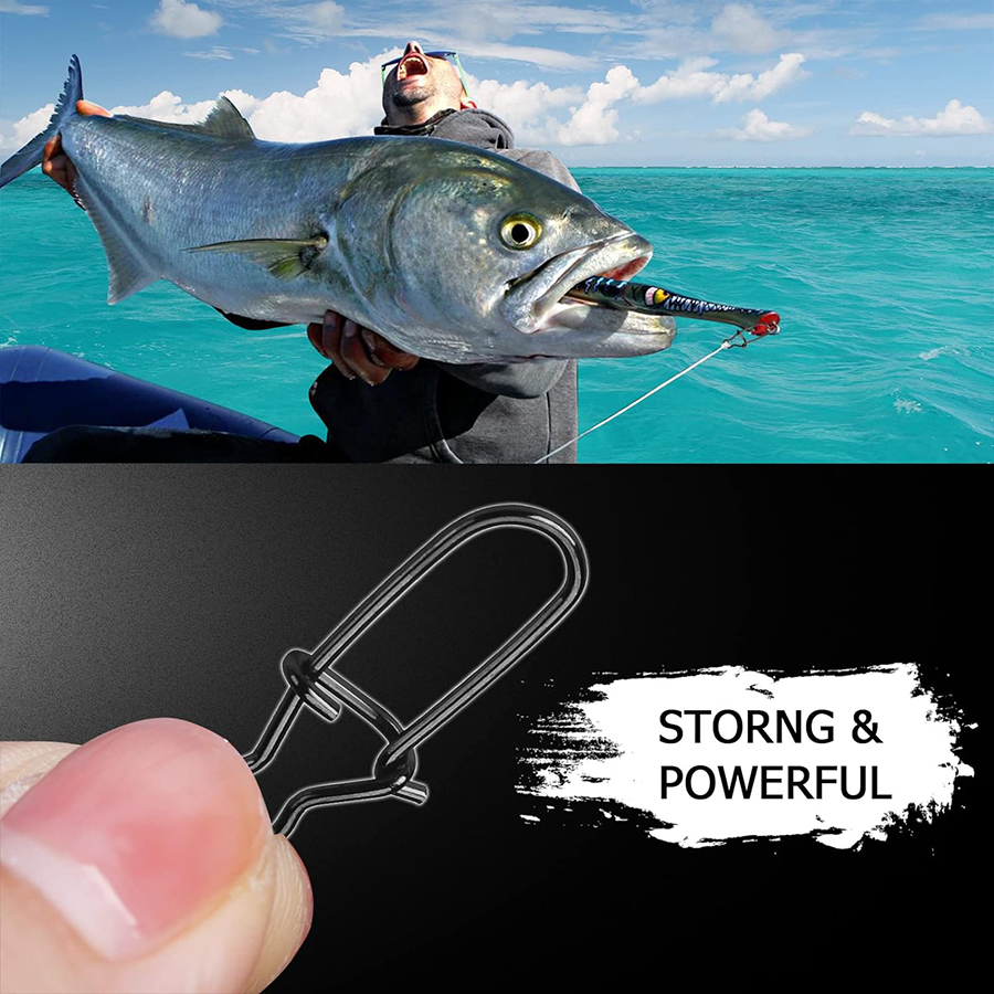 50Pcs Crankbait Snaps Stainles - Ice Fishing Tip Up 评论和价格
